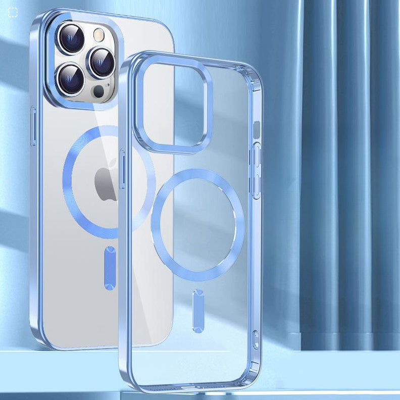New Electroplated Magnetic Transparent Phone Case